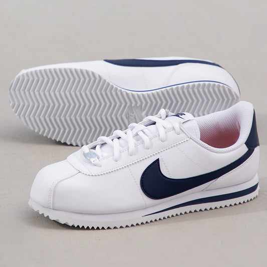 Nike Women's Shoes Cortez Basic Sl Bg Sports Shoes Casual Shoes Breathable Classic White Shoes Sneakers 904764-106