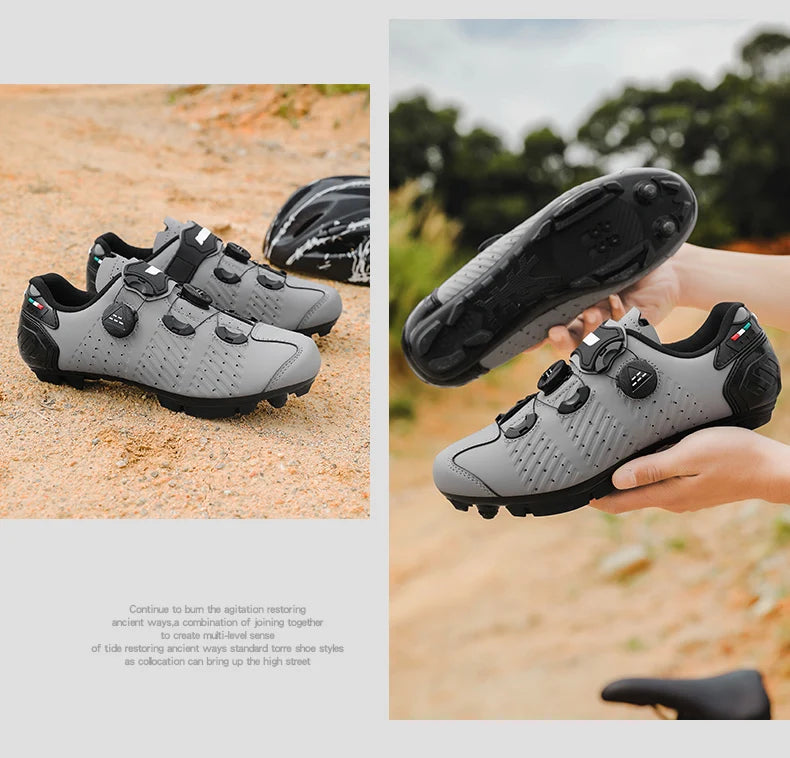 Highway bike cycling shoes, breathable and wear-resistant mountain bike cycling shoes, professional bike lock shoes Men or Women