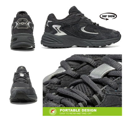 Baasploa Nieuwe hardloopschoenen voor heren, outdoor, modieus, lichtgewicht sportschoenen van mesh, casual herenschoenen, ademend, antislip wandelschoenen