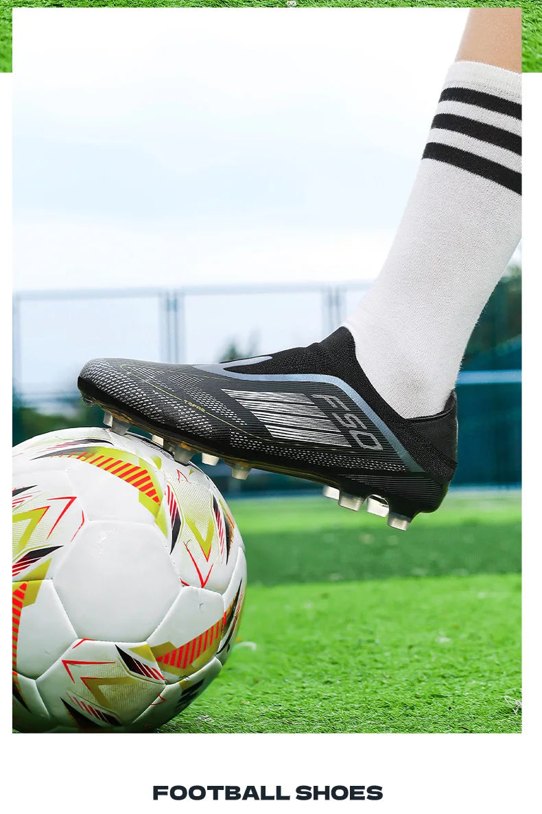 Men Soccer Shoes Training Football Boots Indoor Sneakers TF Long Spikes Match Futsal Ultralight Breathable Cleats Drop Shipping