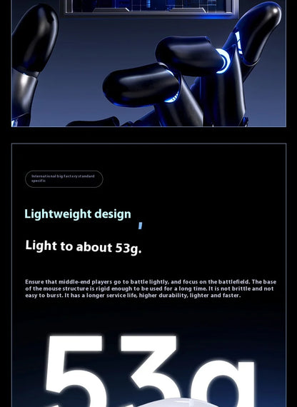MCHOSE M7 Ultra ergonomická herná myš PAW3950 Super Sensor TOPSPEED s frekvenciou snímania 8000Hz, ľahký dizajn, Realtek Master Mice