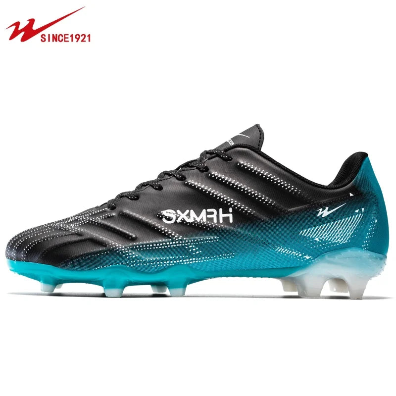 Chaussures de football Double Star Adult Youth AG : crampons antidérapants et résistants pour gazon artificiel et naturel, pour l'entraînement et les matchs, hommes et femmes