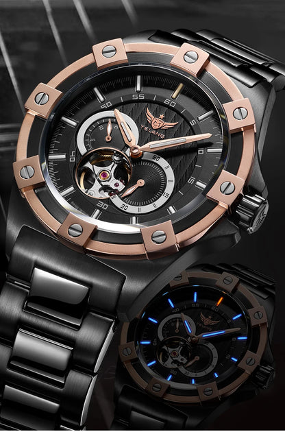 Yelang V1024 Men Brand Watches 44mm Japan miyota 82S7 Automatic Mechanical movement Luminous Men 100m Waterproof Watch business
