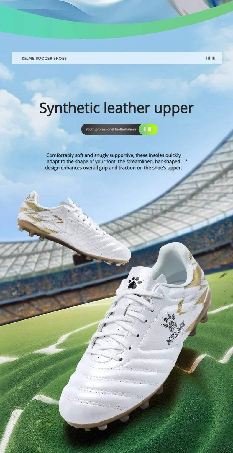 Chaussures de football Kelme Mg pour homme, chaussures de football à crampons courts pour jeunes, chaussures d'entraînement et de compétition professionnelles, chaussures de football pour filles