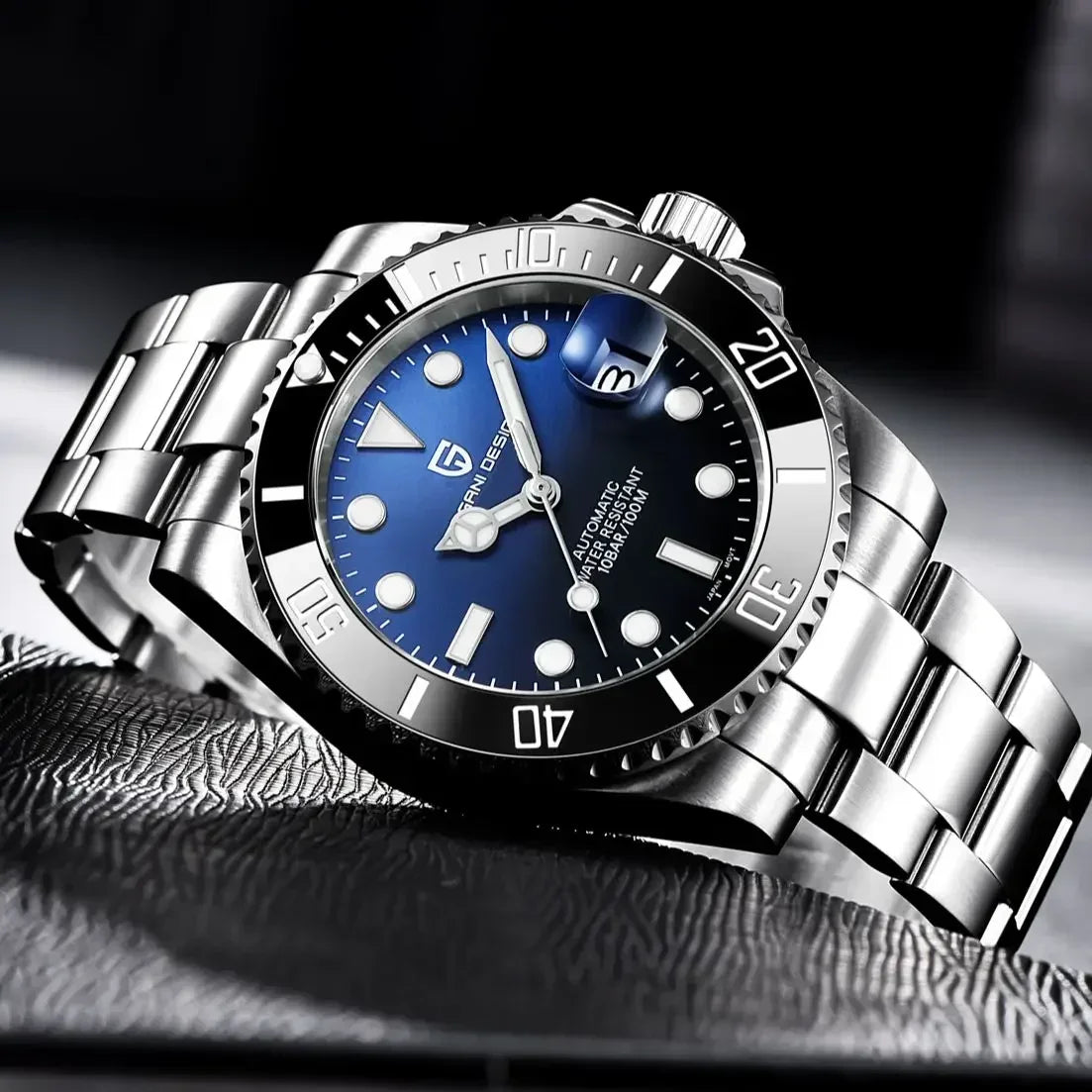 PAGANI DESIGN Men Automatic Mechanical Watch PD1661 8215 Dive Stainless Steel Waterproof Clock Sapphire Reloj Hombre