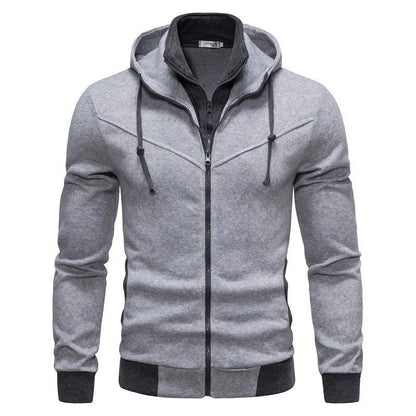 Autumn Men's Sportswear Long Sleeved Jacket Hooded Sweatshirt Zipper Opening Jacket Men's Hooded Sweatshirt Slim Fit Men's Clothing
