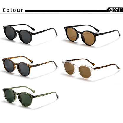 HBK Fashion polarizované sluneční brýle pro muže, kulatý rám TR90, módní sluneční brýle pro ženy, na řízení, sportovní, UV400, Lunette De Soleil Homme