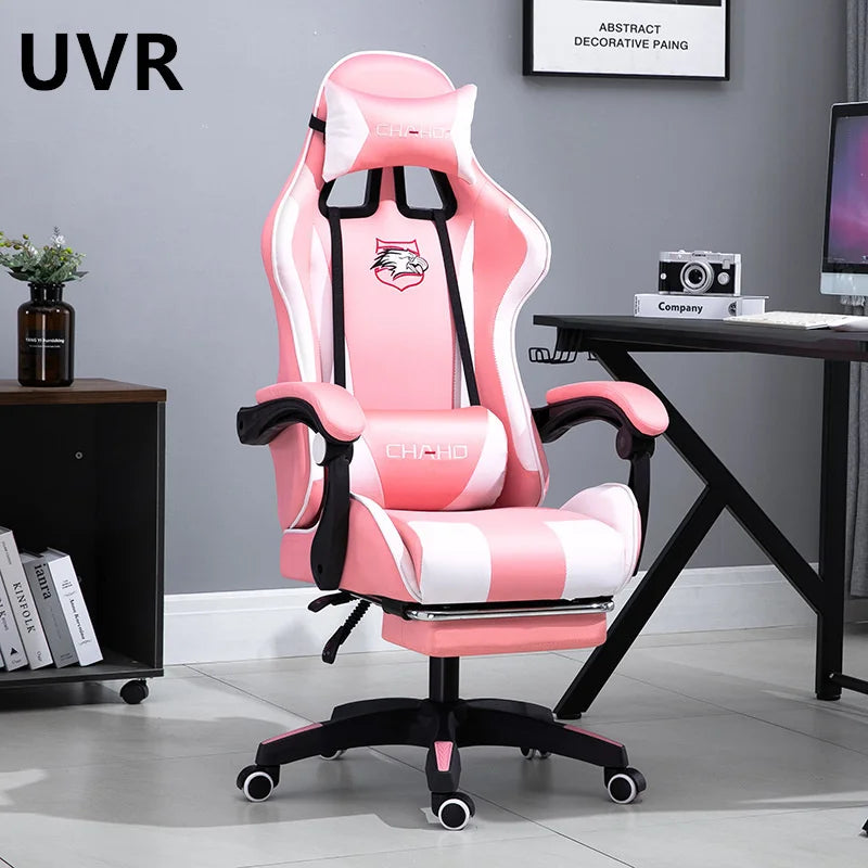 UVR Professional Gaming Computer Chair Ergonomic Office Chair with Footrest, Adjustable Armrest, Swivel Executive Chair for Home Office & Gaming