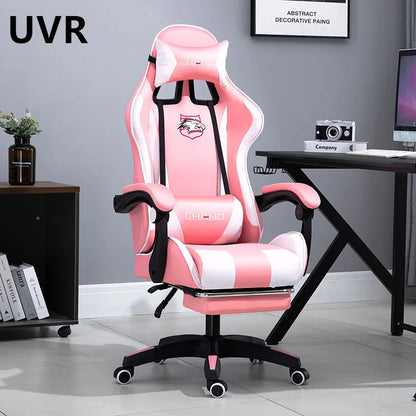 UVR Professional Gaming Computer Chair Ergonomic Office Chair with Footrest, Adjustable Armrest, Swivel Executive Chair for Home Office & Gaming
