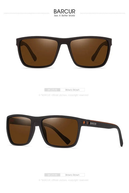 BARCUR Design TR90 Sluneční brýle pro muže Polarizované Lehké sportovní sluneční brýle Dámské brýle Doplněk k brýlím Oculos Ochrana proti UVAB záření