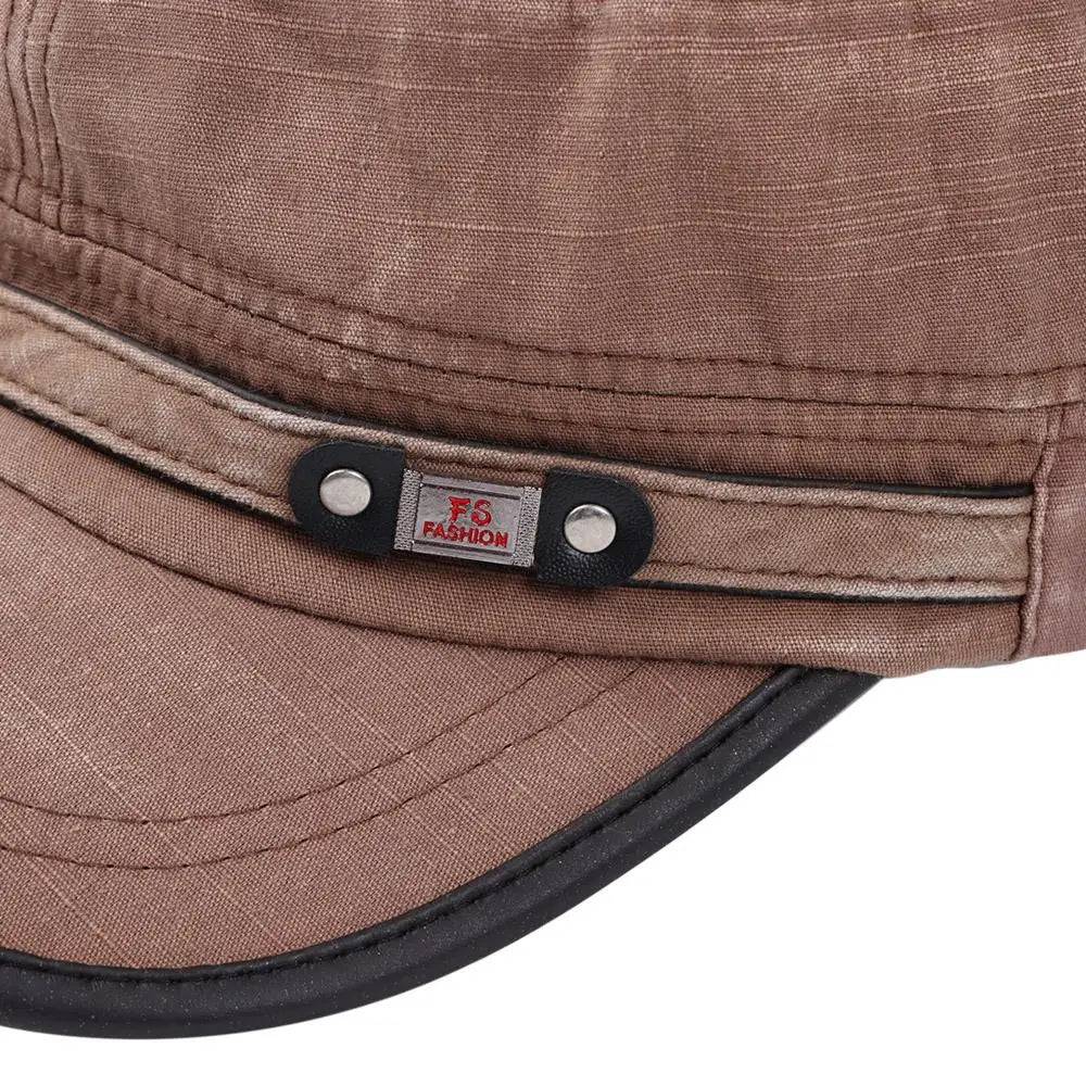 Mode Herren-Schirmmütze Frühjahr/Sommer Atmungsaktive Baseballkappe Verstellbare Freizeit-Kadettenmütze Baumwoll-Sonnenkappe