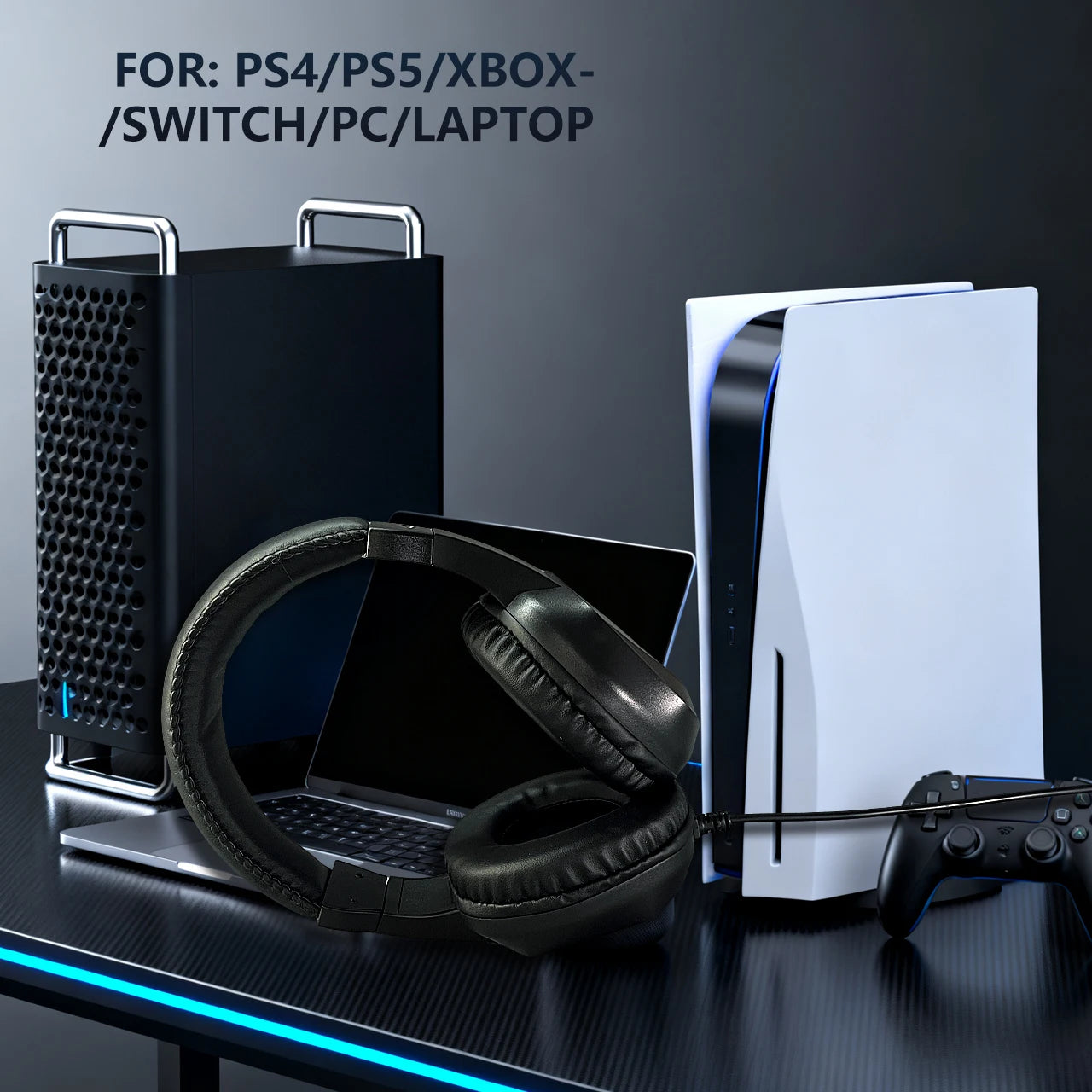 H21 Wired Headphones Gaming, Computer, Music Fits Online Courses, Conferences, Birthdays. Works with PS4/PS5/Xbox/Switch/