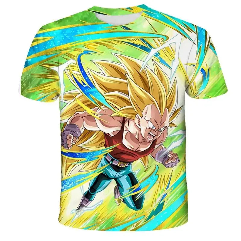 2026 Men's Dragon Ball T-shirt for Adult Summer Short Sleeved Children's Cartoon T-shirt for Boys
