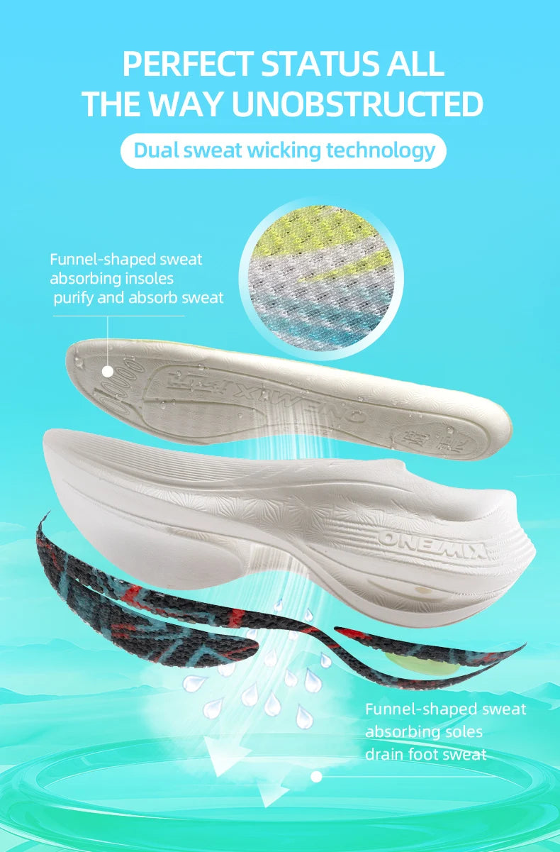 ONEMIX 2025 Carbon Plate Men Women Running Sports Shoes Breathable Cushioning Non-Slip PB Lightweight Rebound Sneakers