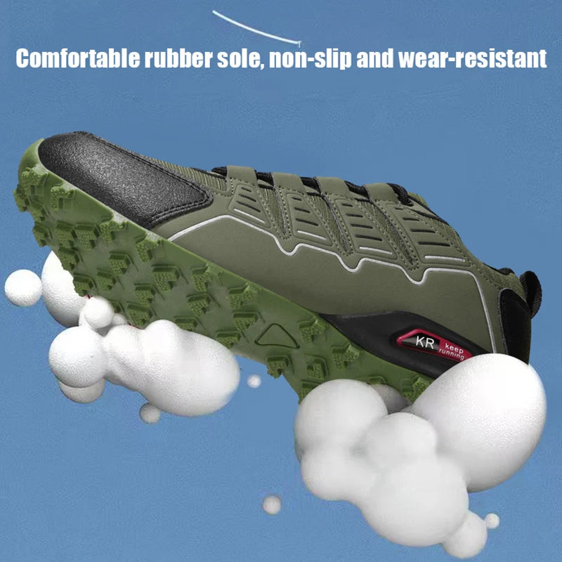 Men's Waterproof Hiking Shoes Non-Slip Hunting Boots Outdoor Tactical Training Sports Shoes Men Walking Hiking Travel Shoes