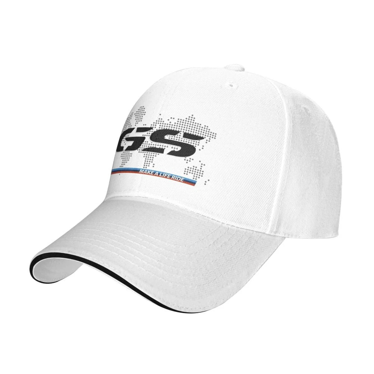 GS Weltkarte Motorrad-Trucker-Cap Herrenmode-Hüte Sonnenkappen Angelhut Atmungsaktive Baseballkappen aus Polyester-Netzgewebe für den Sommer