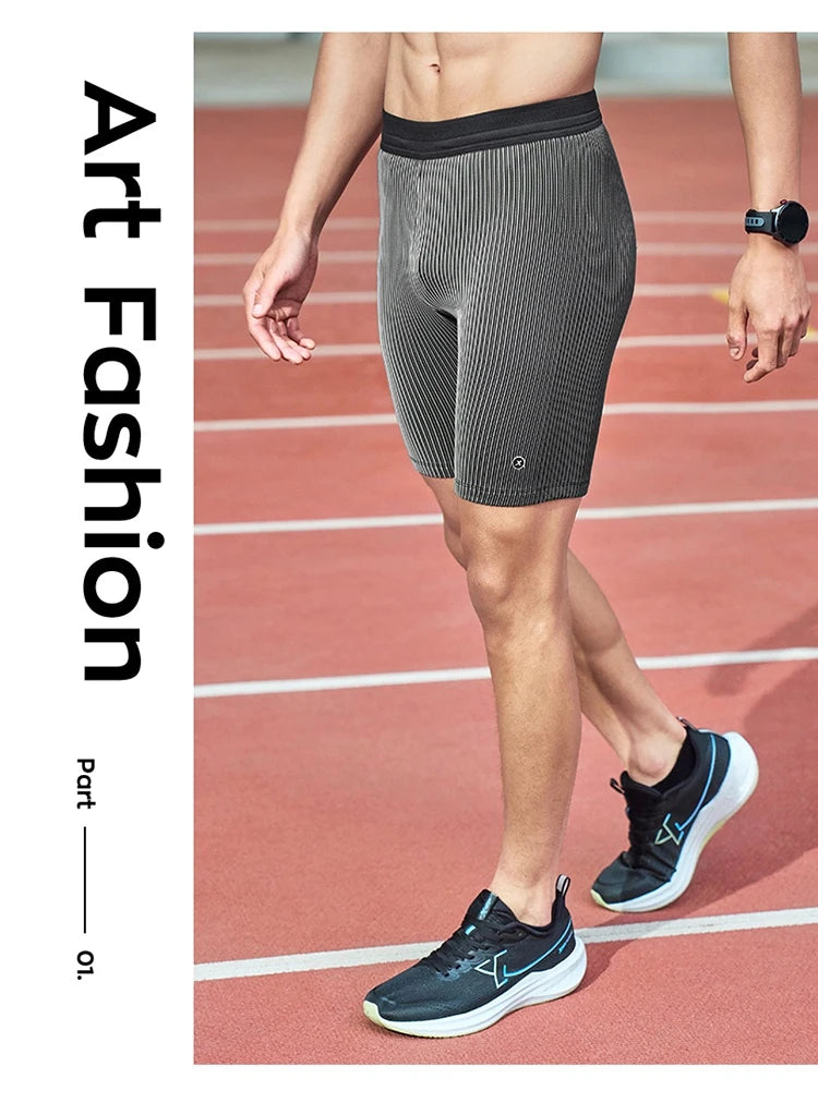 Xtep Sports Fitness Shorts For Men 2025 New Running Moisture-Wicking Shorts High-Elastic Tight Compression Pants 875229580177
