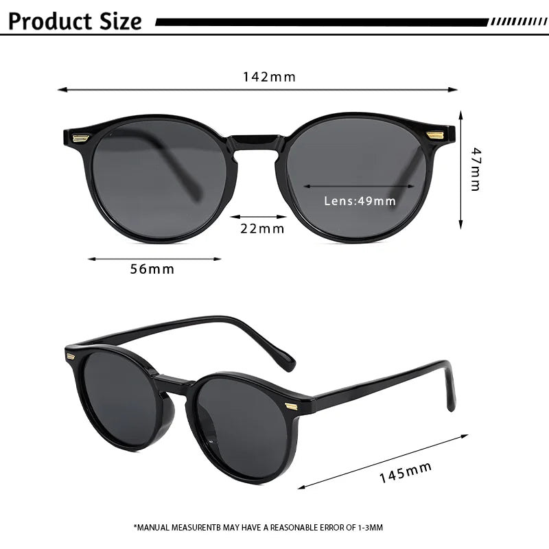 HBK Fashion polarizované sluneční brýle pro muže, kulatý rám TR90, módní sluneční brýle pro ženy, na řízení, sportovní, UV400, Lunette De Soleil Homme
