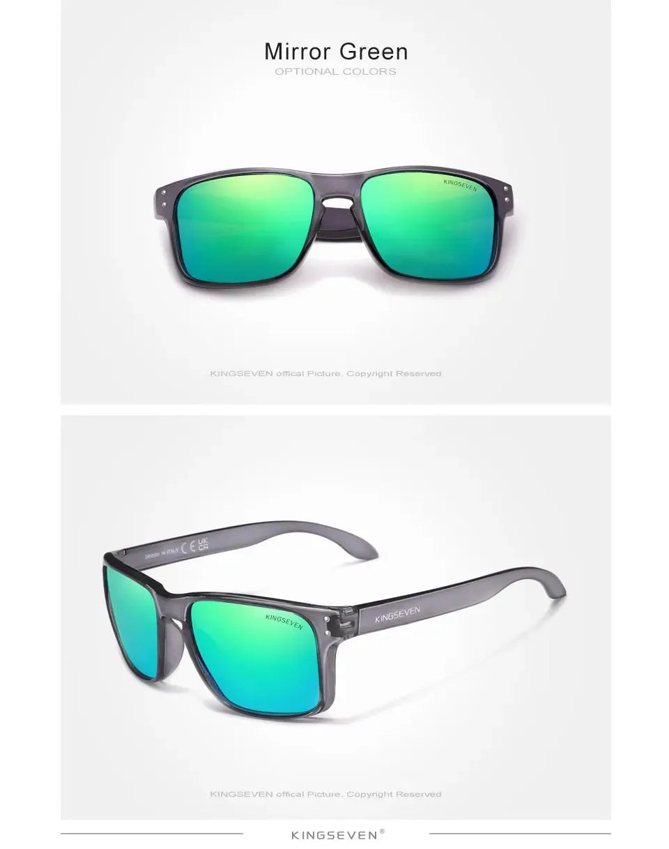 KINGSEVEN Obdélníkové retro polarizované sluneční brýle TR90 pro ženy a muže, cyklistické, UV400, horolezecké, s ochranou proti oslnění, outdoorové sportovní brýle