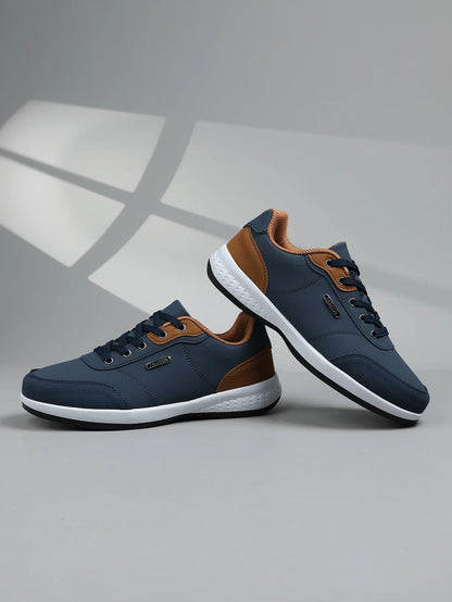 Chaussures de marche imperméables pour homme « Four Seasons » - Chaussures de sport décontractées en cuir pour homme - Chaussures de camping antidérapantes - Chaussures de tennis pour homme