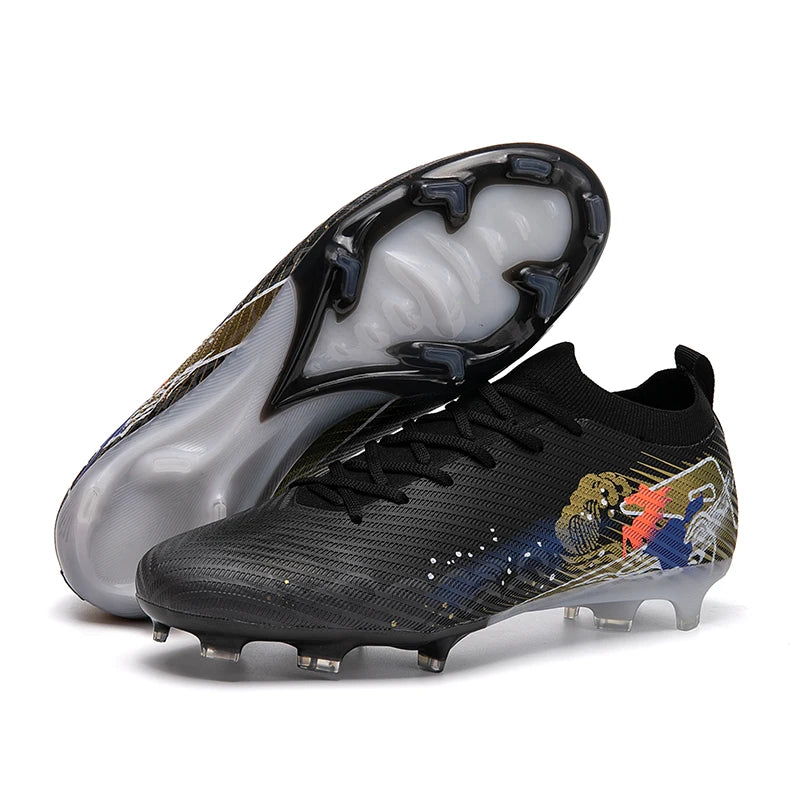 Chaussures de football pour homme, gazon, ultralégères, sportives et confortables, pour adulte, antidérapantes, crampons d'extérieur, sport, futsal, entraînement, match