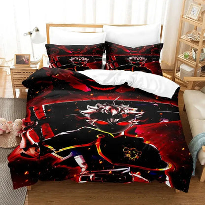 Black Clover Bedding Set Single Double Full Queen King Size Anime Duvet Cover Set For Adults Boys 2024 Quilt Cover Pillowcase