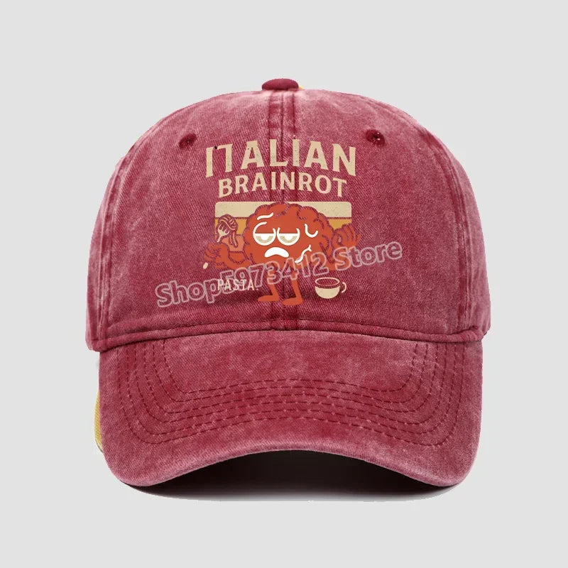 Italian Brainrot Women Men Hats Children's Baseball Cap Accessories Cap Boy Girl Caps Adjustable Men Trucker Sunhat Kids Gift