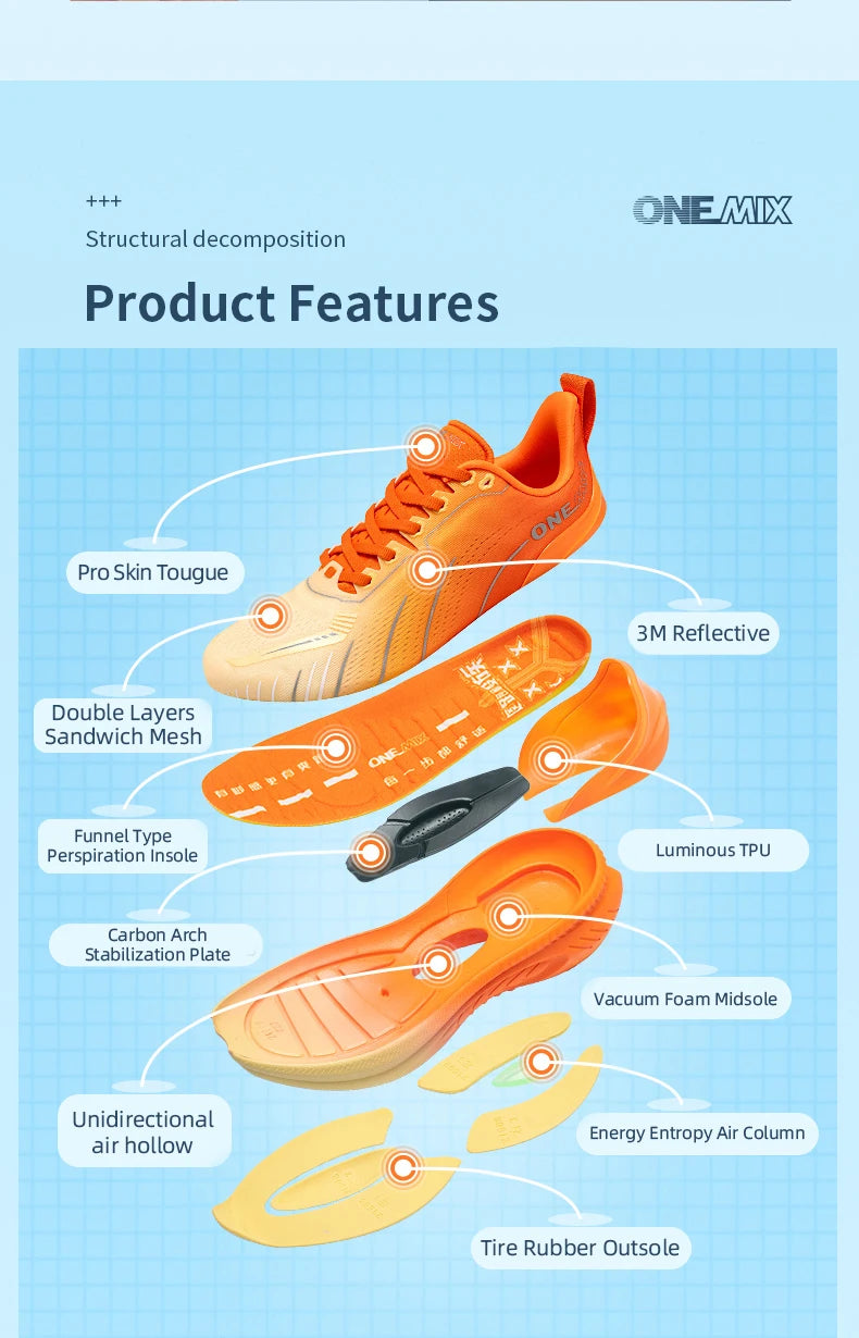 ONEMIX Novos Ténis de Corrida com Amortecimento para Homem, Adequados para Corredores Pesados, com Atacadores, Desportivos, Antiderrapantes, para Exterior, para Mulher e Homem
