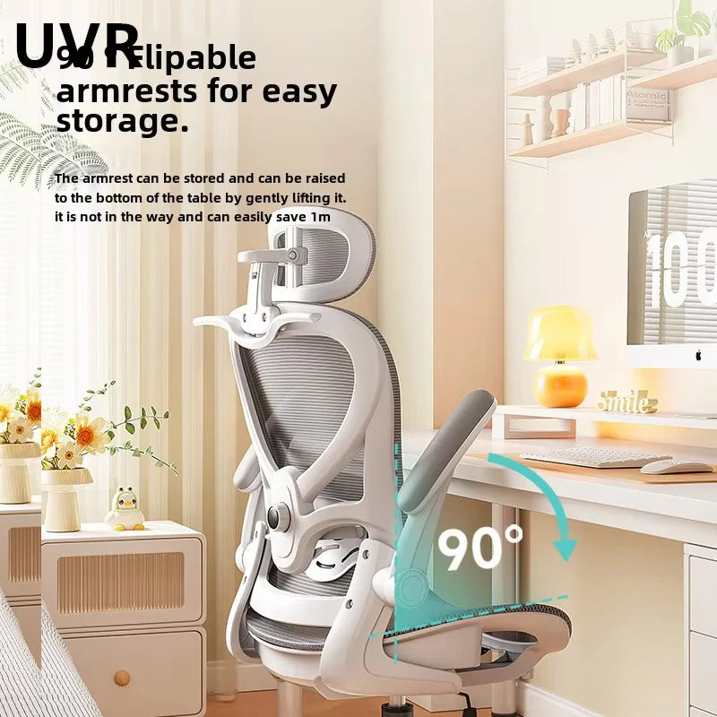 UVR Game Computer Chair Office Chair Sitting Comfort Mesh Breathable Staff Chair Ergonomic Design Backrest Home Furniture
