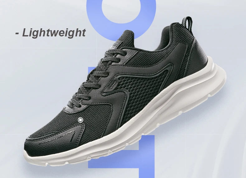 Xtep Sports Shoes Men's Mesh Breathable Running Shoes Winter Marathon Black White Men's Sports Shoes Sneakers Man 879119110110
