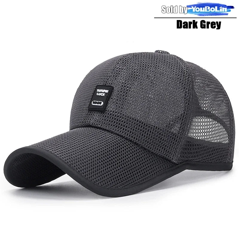 Summer Breathable Mesh Adjustable Baseball Cap Sun Hat Trucker Caps Dad Hats
