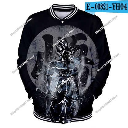 Dragon Ball Streetwear Baseball Uniform for Man Women Son Goku Adults Costumes Jackets Spring Fall Coat Cardigan Sweatshirt Gift