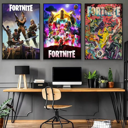 Game F-Fortnite Überraschungsposter als Wohndekoration, Wandbild für Arbeitszimmer und Wohnzimmer