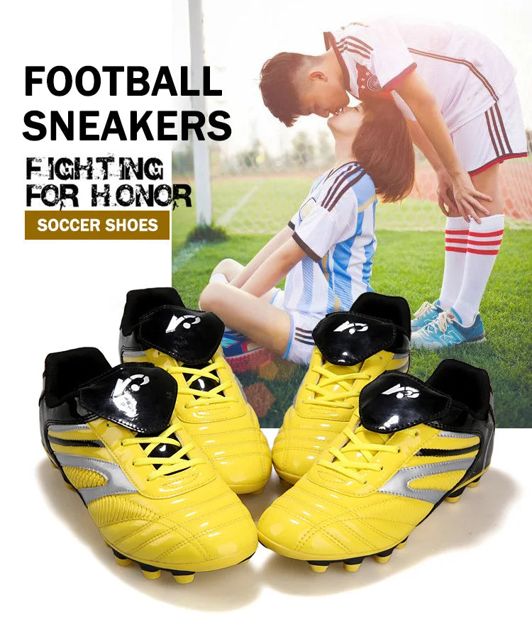 New Children Football Soccer Boots Cleats Futsal Football Boots Size 30-45 Sneakers Boys Girls Athletic Training Shoes