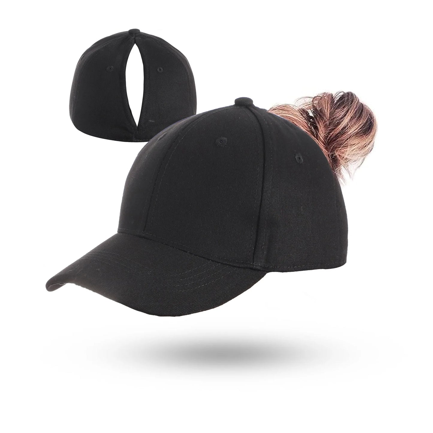 TikTok Heat Magnetic Ponytail Caps For Women Sport Wear Breathable Cotton Adjustable Baseball Hat