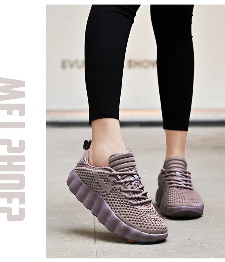 Men's Comfortable Casual Sneakers with Foot Sensing Massage Technology Women's Sports Breathable Lightweight Training Shoes