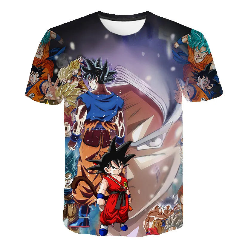 Men's T-shirts Dragon Ball Z T-shirt Boys Clothes Children's Clothing Summer Short Sleeve Kids Cartoon Tee Tops Baby Boy T Shirt