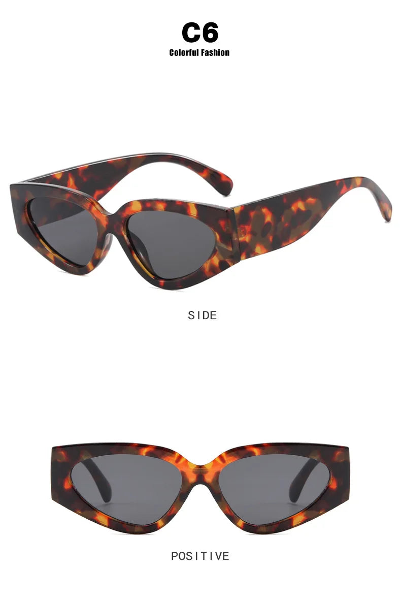 Módní sluneční brýle Cat Eye, malé oválné, dámské, pánské, trendy, Y2K, punkové, cestovní, vintage, UV400