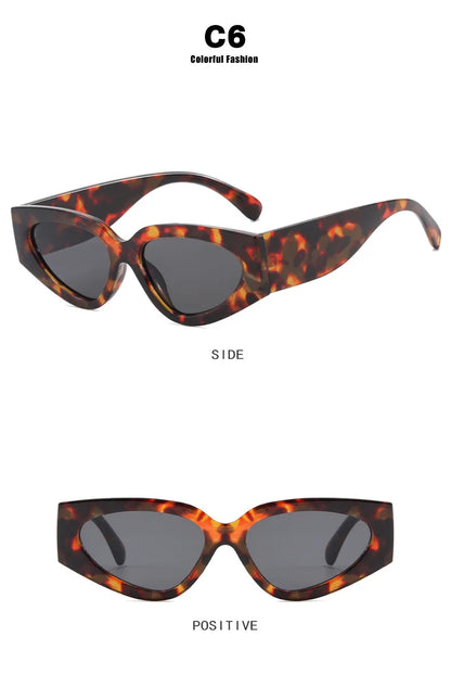 Módní sluneční brýle Cat Eye, malé oválné, dámské, pánské, trendy, Y2K, punkové, cestovní, vintage, UV400