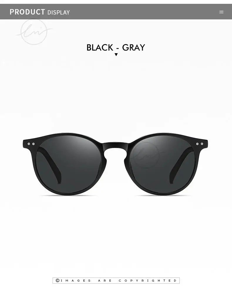 LM Retro kulaté sluneční brýle pro ženy a muže, ultralehké, TR90, polarizované, unisex, brýle na řízení, vintage sluneční brýle, UV400, Gafas De Sol