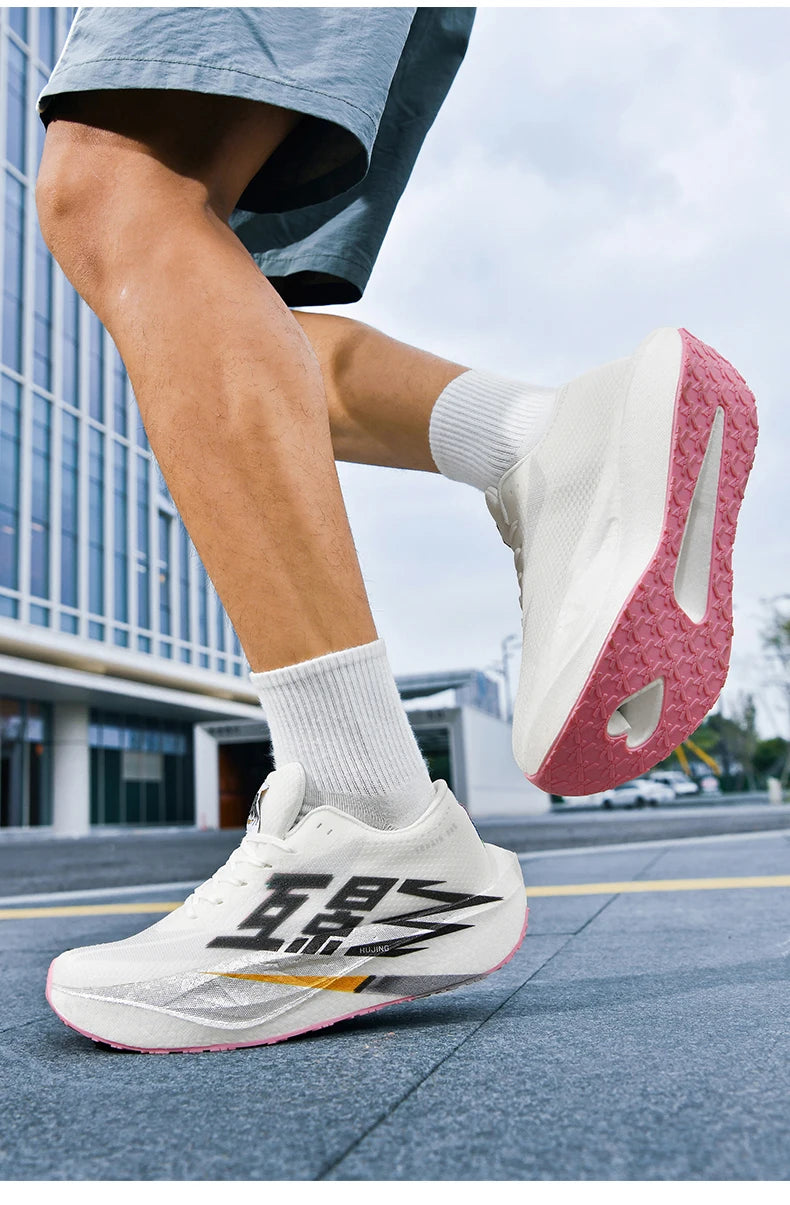 Heren Sport Carbon Board Specialiteit Ademend Lichtgewicht Dames Comfortabele Sportieve Antislip Sneakers Marathon Hardloopschoen