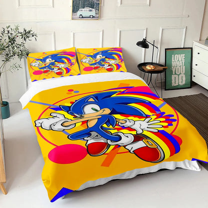 The Movie hedgehogs Boy Bedding Set Anime Digital Cartoon Sonics Duvet Cover Comforter Bed Youth Kids Girl Boys Gift