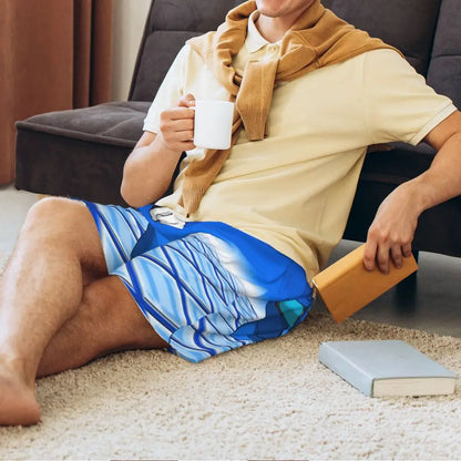 Custom Megaman Video Game Mega Man Short Pajama Pants Men Sleepwear Sleep Lounge Bottom Shorts Sleeping Pants