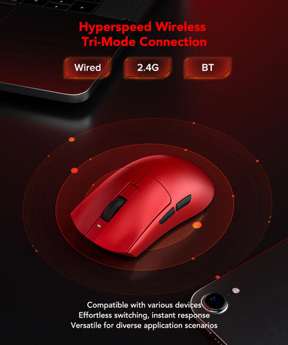 KYSONA Jupiter Series Gaming Mouse Wired Wireless Mice 8Khz PAW3950 Sensor Bluetooth 46g Rechargeable Web Driver For PC Laptop