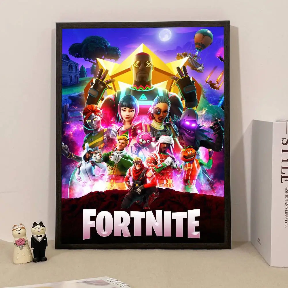 Game F-Fortnite Überraschungsposter als Wohndekoration, Wandbild für Arbeitszimmer und Wohnzimmer
