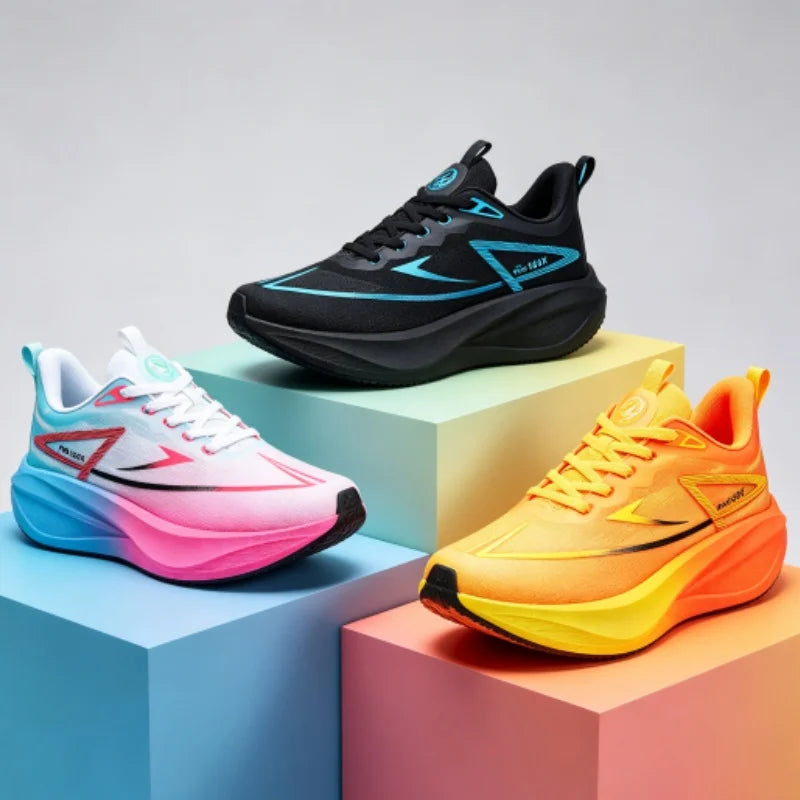 Running Shoes Carbon Board Marathon Men Sports Air Cushion Breathable Lightweight Women's Comfortable Athletic Outdoor Sneakers