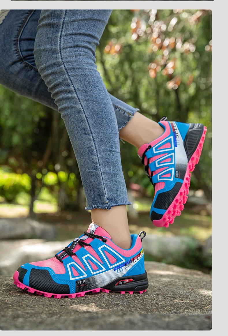 Women's Hiking Shoes Waterproof Outdoor Sports Shoes Women's Walking Travel Sports Shoes Bicycle Sports Shoes Running Shoes