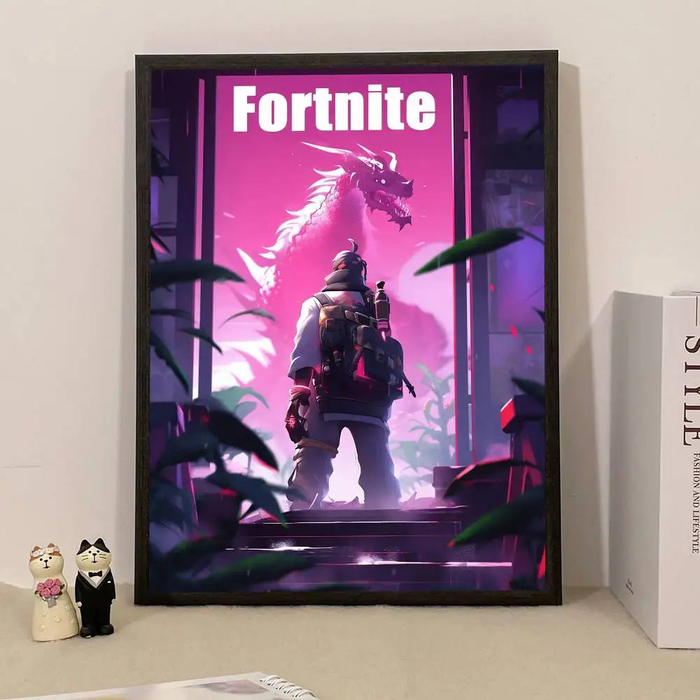Game F-Fortnite Überraschungsposter als Wohndekoration, Wandbild für Arbeitszimmer und Wohnzimmer