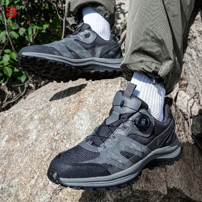 Baasploa Men's Hiking Shoes Non-Slip Wear-Resistant Outdoor Climbing Walking Shoes Comfort Inner Cotton Outdoor Sneakers