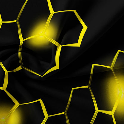 Conjunto de Capa de Edredão 3D Geométrica com Padrão Hexagonal em Favo de Mel, 3 Peças, Roupa de Cama em Poliéster Colorido com Impressão Digital e Fecho de Correr